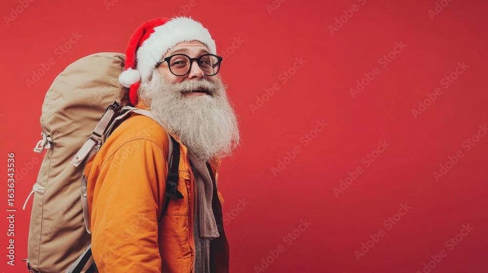 Naklejka premium Santas Adventurous Holiday Trip.