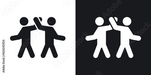 Friends icon flat, silhouette, vector illustrations. flat glyph designs