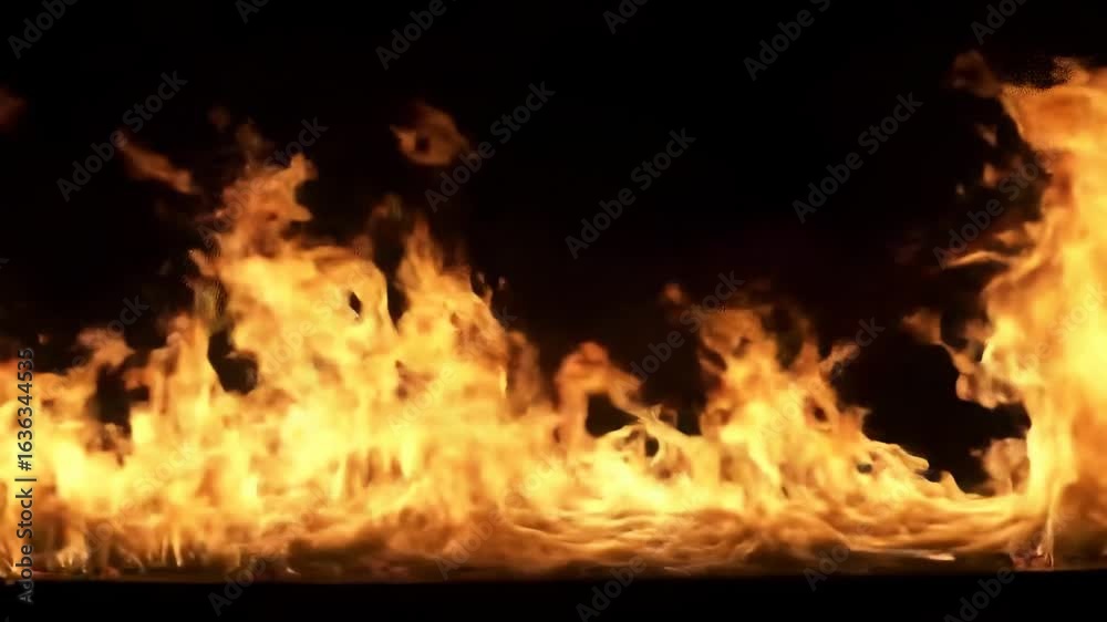 Fiery flames against a dark background (1) Fiery flames against a dark background (1)