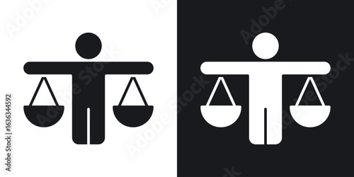 Ethics icon flat, silhouette, vector illustrations. flat glyph designs