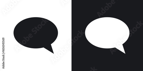 Comments icon flat, silhouette, vector illustrations. flat glyph designs