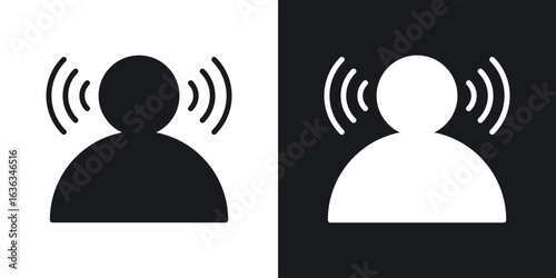 Brand awareness icon flat, silhouette, vector illustrations. flat glyph designs