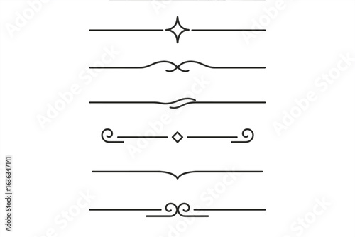 Decorative line dividers suitable for various design projects and artistic presentations