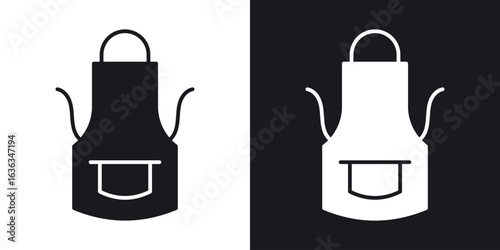 Apron icon flat, silhouette, vector illustrations. flat glyph designs