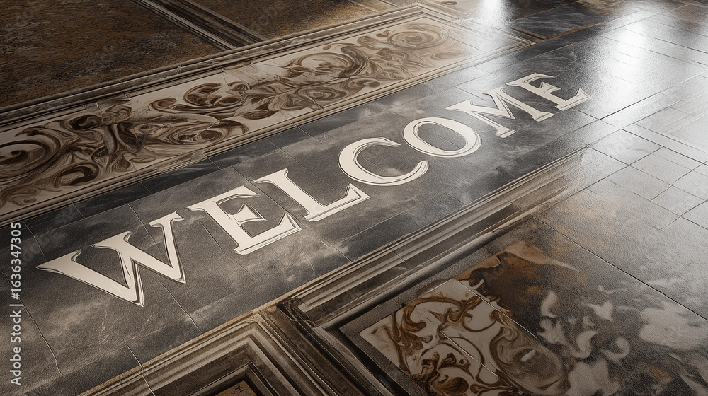 Obraz premium creative text Welcome for background