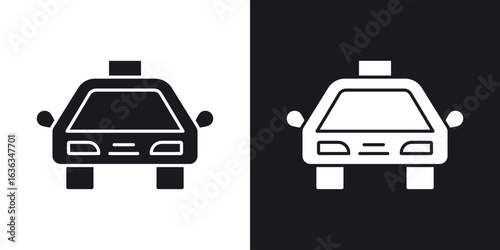 Taxi icon flat, silhouette, vector illustrations. flat glyph designs