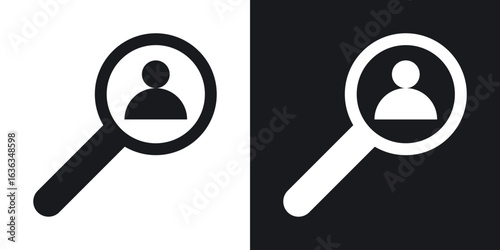 Hiring icon flat, silhouette, vector illustrations. flat glyph designs