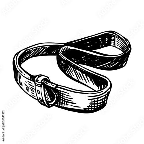 An illustration of stretching strap in vintage style