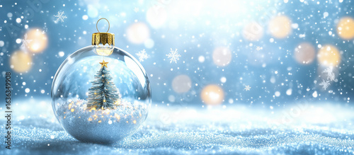 Shiny Christmas Tree in an ornament