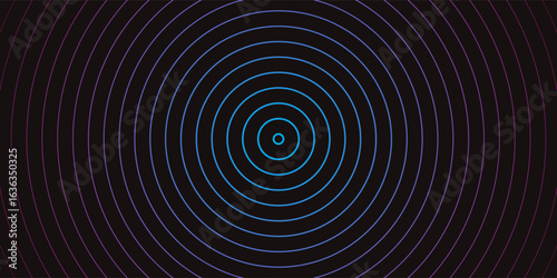 Neon flowing wavy lines on black background. Abstract sound wave design for ai concept, equalizer, audio record, voice assistant. Blue, pink orange gradient curve stripes. Synthwave wireframe net
