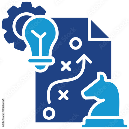 Strategic Plan glyph color icon