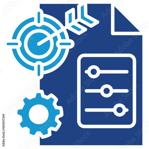 Goal Setting glyph color icon