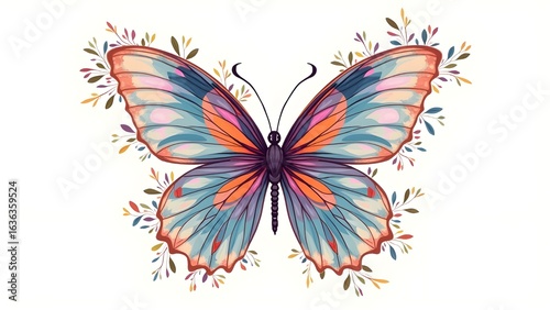 Realistic Monarch Butterfly Isolated