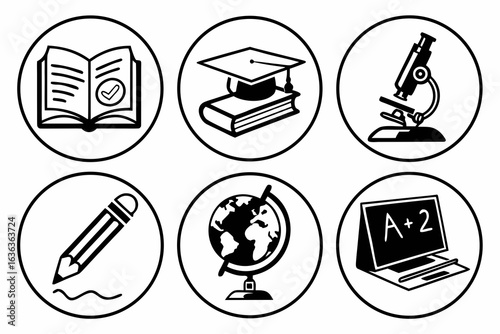 vector illustration of a set of icons