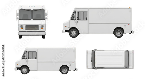 Food truck perspectives clean illustration