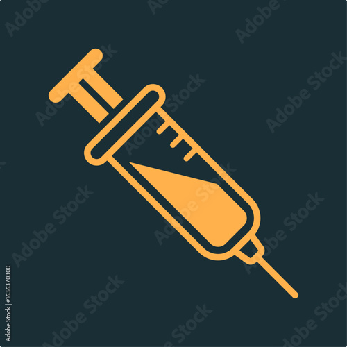 Medical Syringe trendy practical important vector Illustration design beautiful colorful background