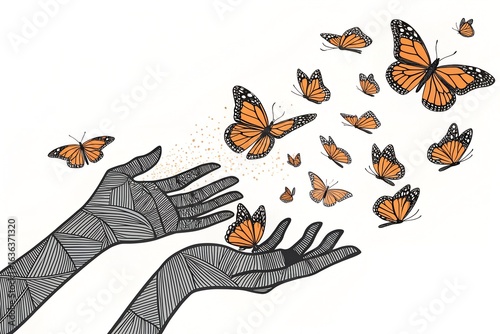 butterfly on hand