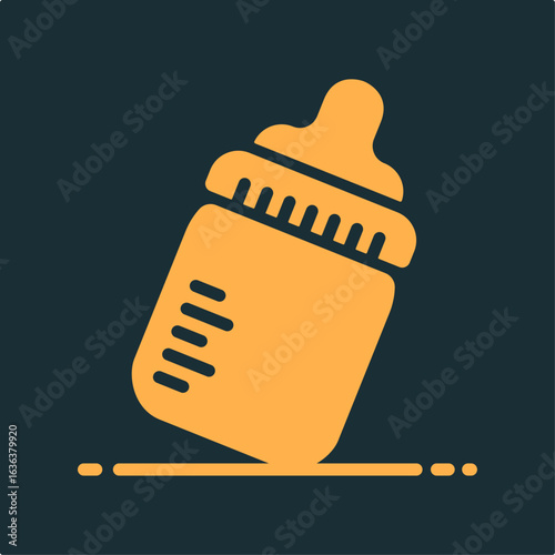 Baby Milk trendy practical important vector Illustration design handsome colorful background