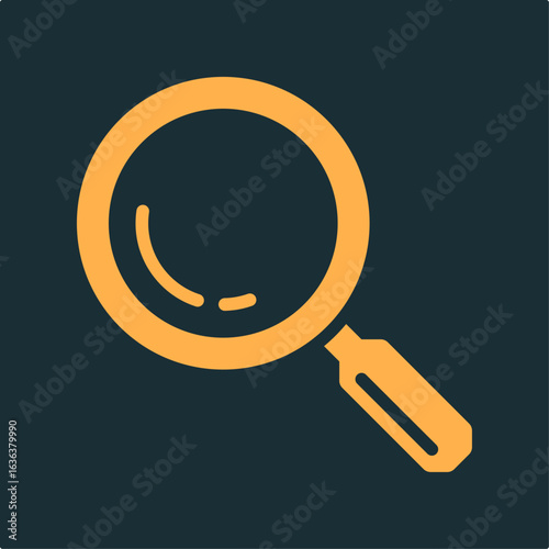 Smart Magnifying trendy practical important vector Illustration design handsome colorful background