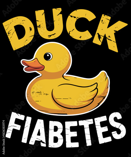 Funny Diabetes Awareness I Duck Fiabetes I Cool Rubber Duck