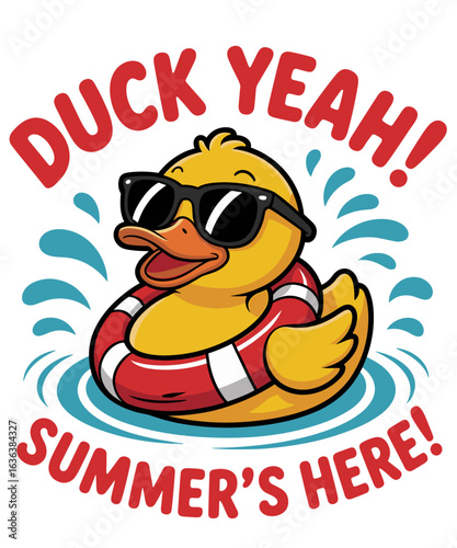 Duck Yeah Summers Here! Rubber Duckie Pool Lifeguard Beach