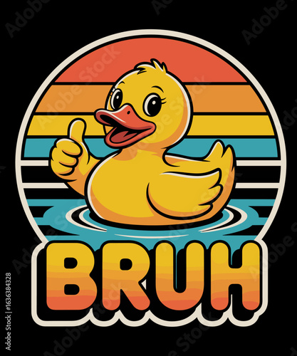 Bruh Funny Rubber Duck Lovers Meme