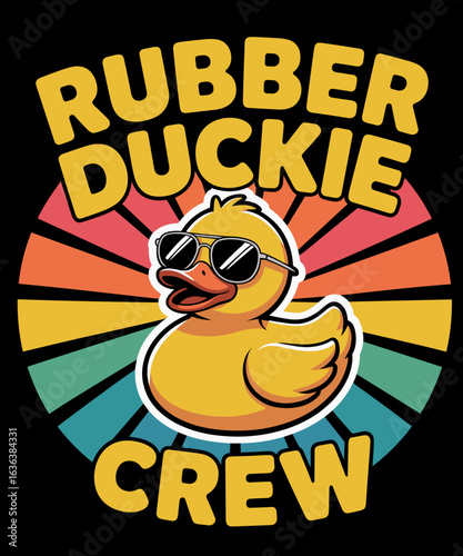 Rubber Duckie Crew Cruise Duck Retro Vintage Duck Lover