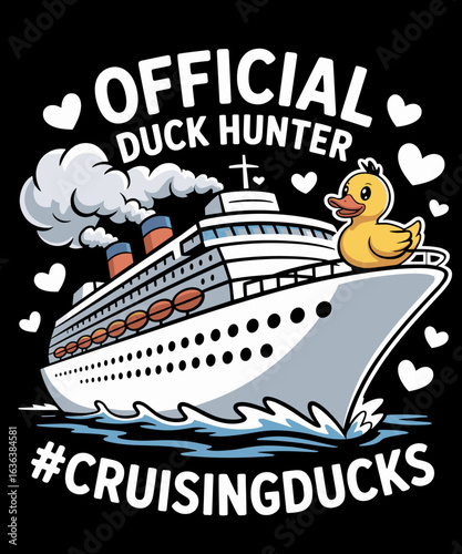 Official Duck Hunter Funny Rubber Duck Cruising Cruise