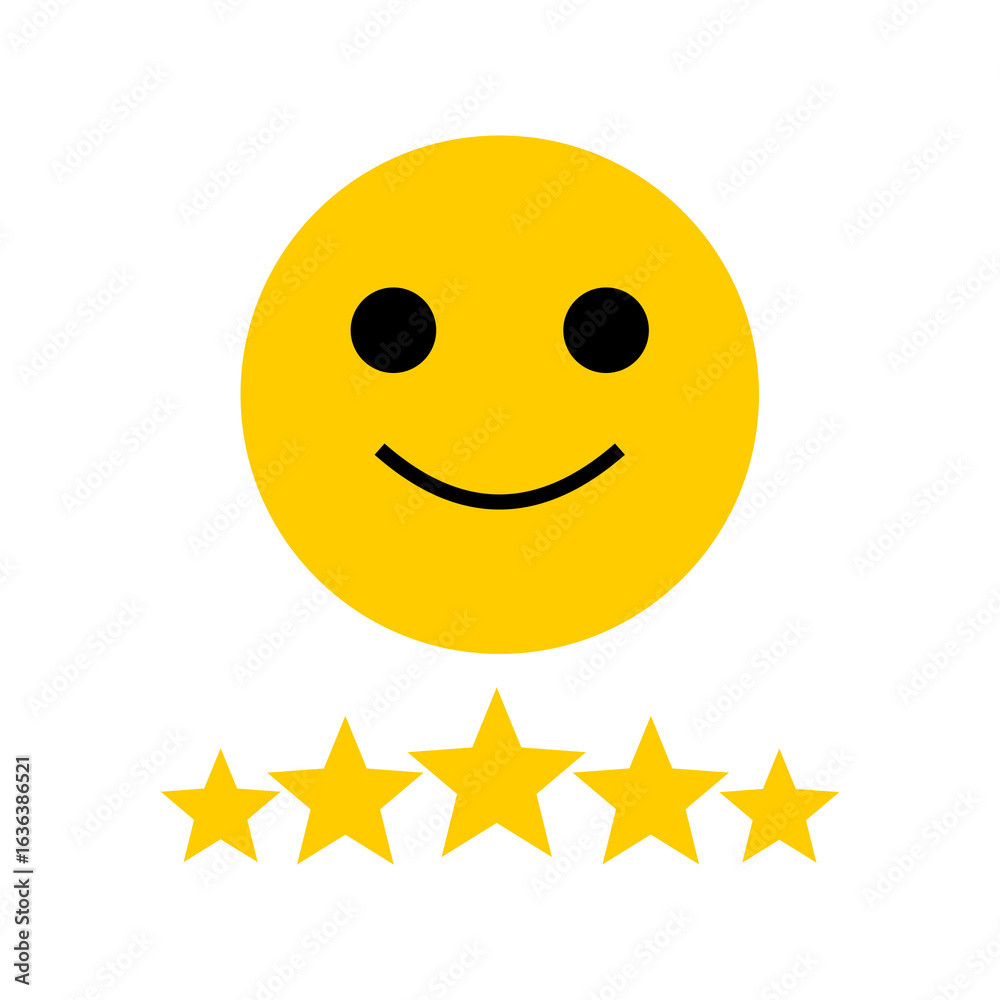 Fototapeta premium smile emoticon for rating