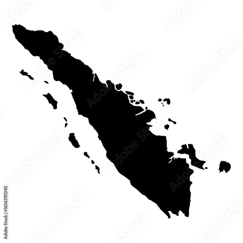 Sumatera island vector map