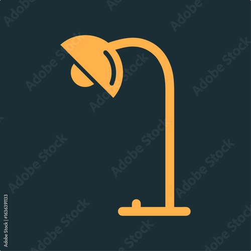 Desk Lamp practical important vector Illustration design elegant colorful background