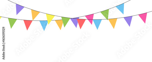 Colorful bunting and garland. Carnival garland with flags. vector graphics, eps 10