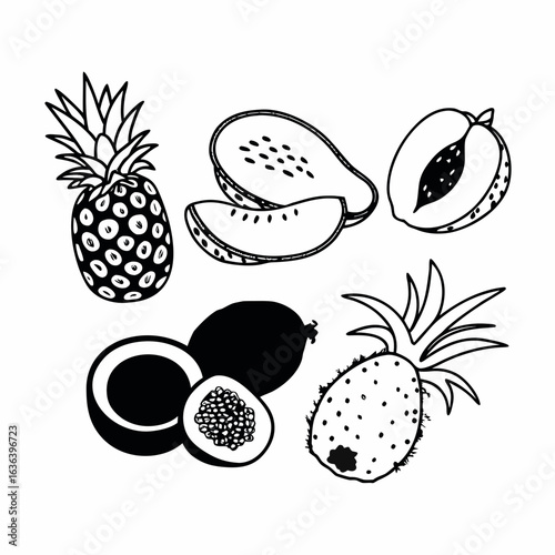 set of fruits