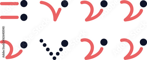 An Abstract Vector of Motion and Movement: A Dynamic Illustration of a Bouncing Ball and Curved Lines Showcasing Physics and Trajectory
