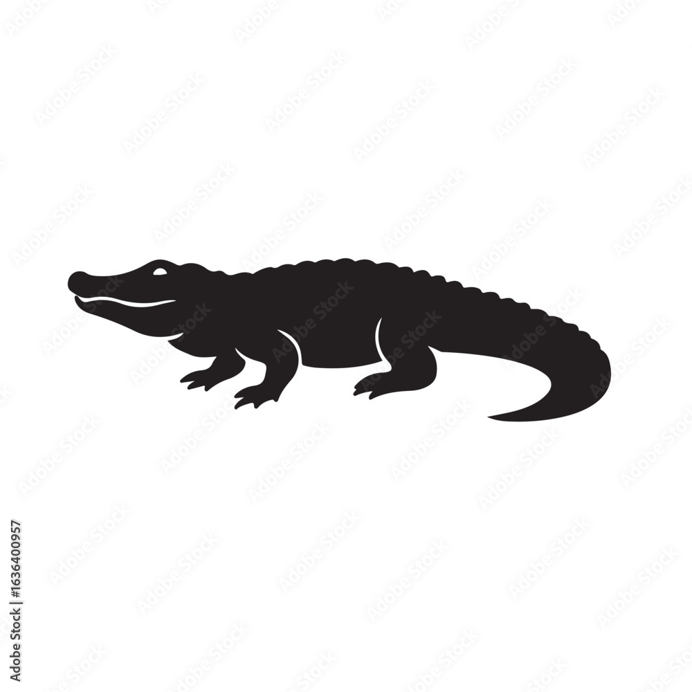Fototapeta premium American Alligator silhouette