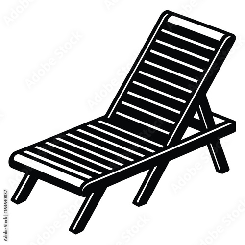sun lounger vector icon