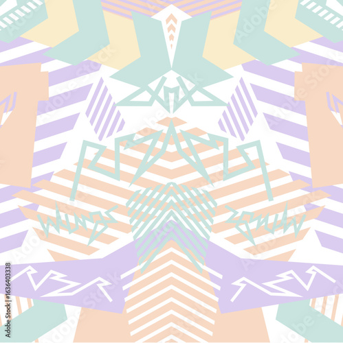 Seamless modern abstract pattern concept background vector set illusions pattern wallpaper