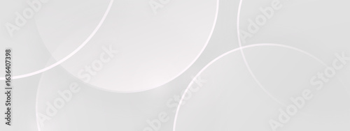 Minimal 3D product display background with glass transparent disk in top view. Circles glass background. Simple modern design use for template cover business concept. 