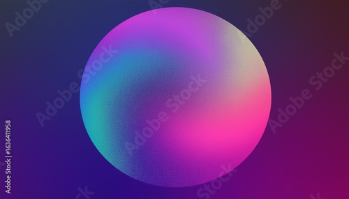 gradient background color gradation circle with grain noise texture holographic blur abstract color gradient blend mesh of pink purple neon iridescent colors