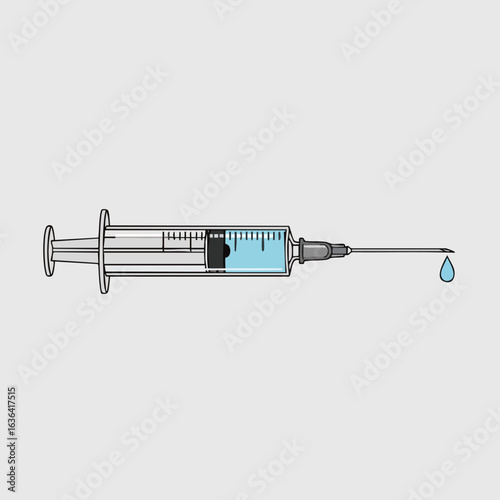 syringe on white background