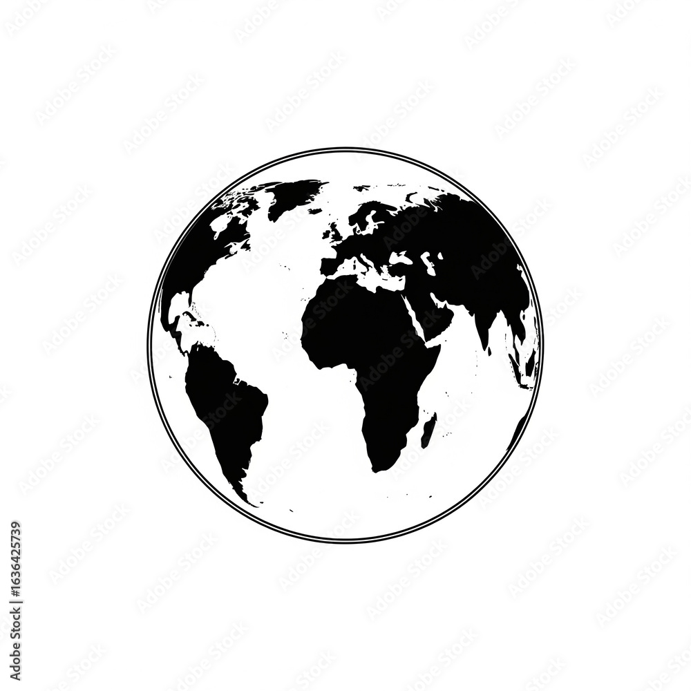 Obraz premium globe on white background