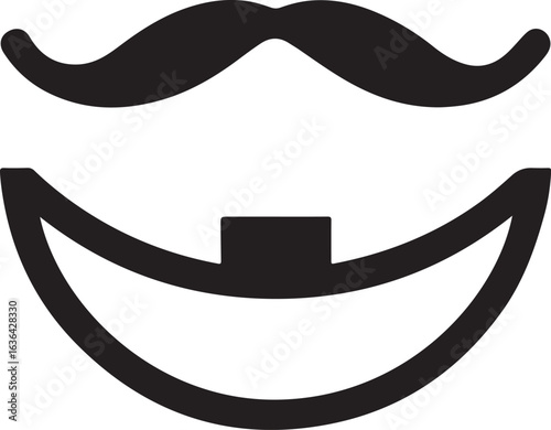 Silhouette vector of open lips with toothbrush and sparkle, ideal for dental care, hygiene, and oral health.