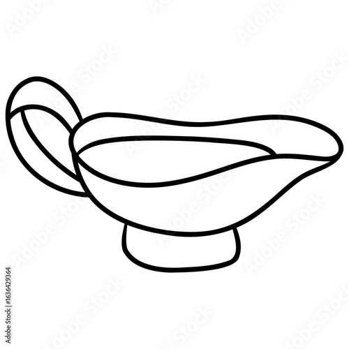 custard gravy bowl icon vector