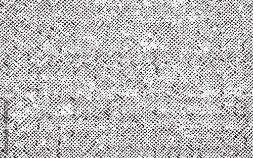 Black and White Distressed Crosshatch Grunge Texture Pattern, Herringbone Pattern Texture for Graphic Design, Abstract Black and White Stereogram Hidden Vector illustration on transparent background