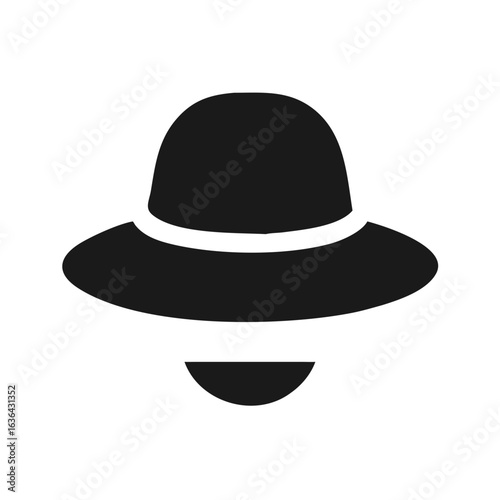 Farmer Hat Vector Icon Silhouette SVG - Simple Agricultural Design
