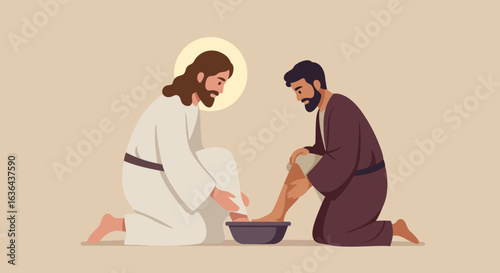 Jesus Washing Feet: A Depiction of Humility and Service