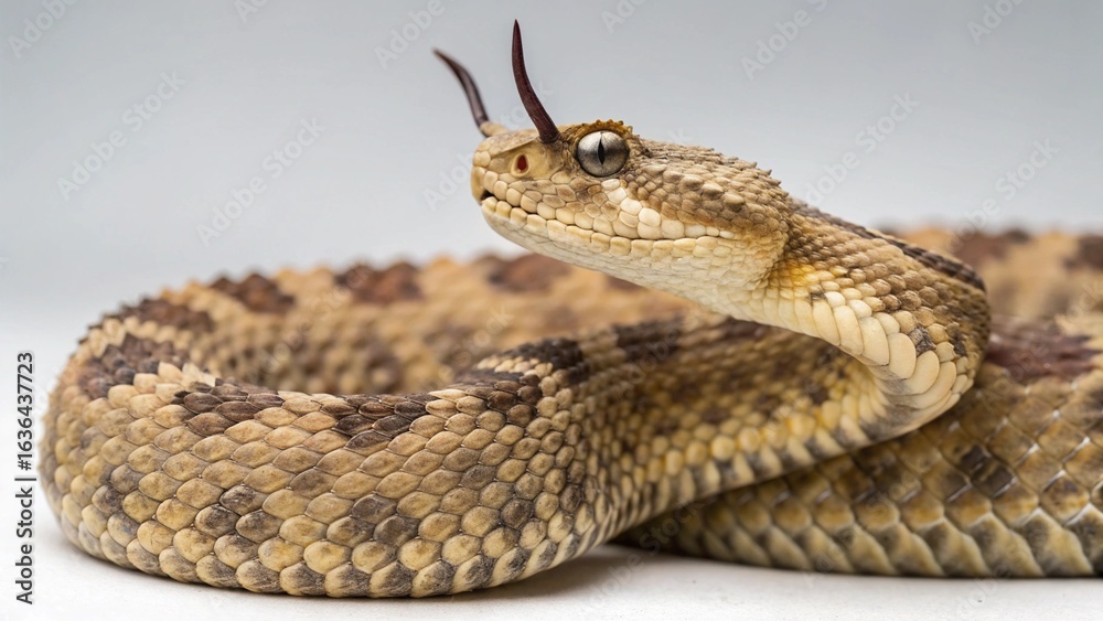 Obraz premium Horned Viper on studio background