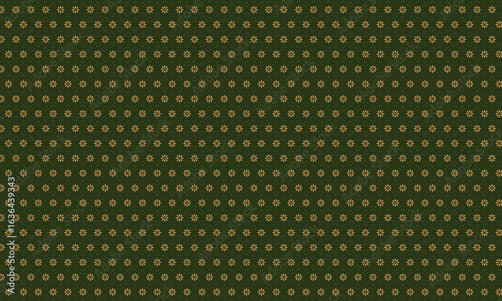 Fototapeta premium Seamless Traditional Batik Pattern with Floral Star Motifs