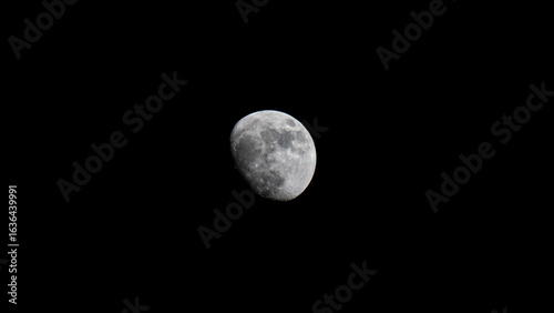 view of the full moon in the dark night sky