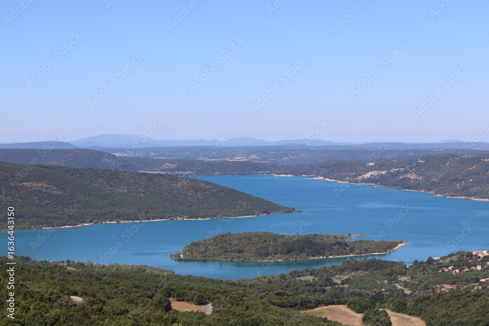 Obraz premium The pitoresque town of Aiguines, Verdon in southern France.